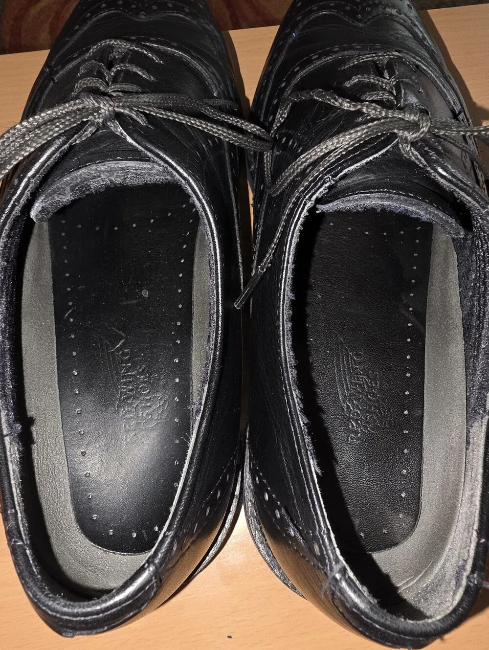 RED WING REDWING Black Leather Wingtips/Derbys Size 11.5 Nice Pre-owned!
